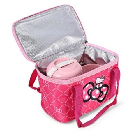HELLO KITTY PORTABLE INSULATED THERMAL FOOD PICNIC LUNCH BAG (TUTTI FRUTTI)