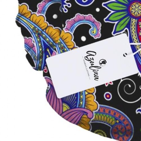 KANGAROO POCKET PAISLEY PRINT HOODIE (COLORMIX)