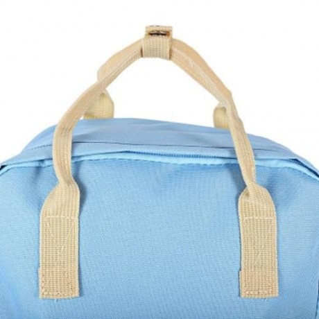 SUPER - K GIRLS PREPPY TRAVEL PATCHWORK BACKPACK SCHOOL BAG (AZURE)