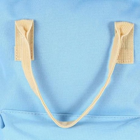 SUPER - K GIRLS PREPPY TRAVEL PATCHWORK BACKPACK SCHOOL BAG (AZURE)