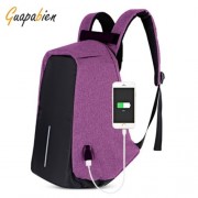 GUAPABIEN MULTIFUNCTION TRAVEL USB PORT BACKPACK FOR MEN (PURPLE)