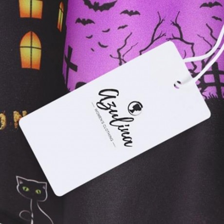 PLUS SIZE HALLOWEEN LACE PANEL ASYMMETRICAL T-SHIRT (PURPLE)