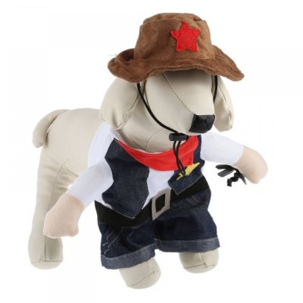 Funny Pet Dog Cat Halloween Costume Clothes (DENIM BLUE)