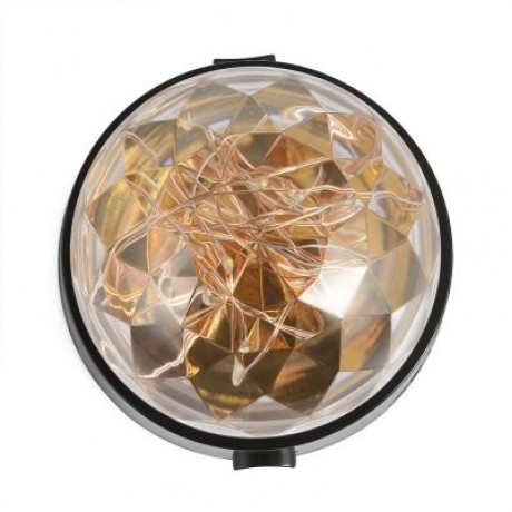 Crystal Ball Shape Firework Sparkle Desk Lamp (BLACK)
