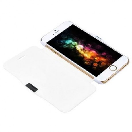 MAGNETIC FLIP LEATHER CASE COVER PROTECTIVE GEAR FOR APPLE IPHONE 6 6S 4.7 INCH (WHITE)