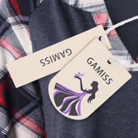 PLUS SIZE RAGLAN SLEEVE PLAID TOP (BLACK GREY)