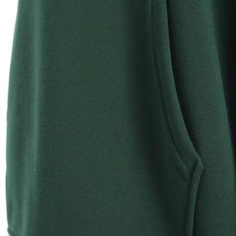 PLUS SIZE DROP SHOULDER SLIT LONGLINE HOODIE (GREEN)