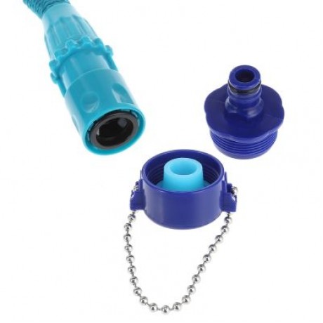 Household Expandable Garden Car Wash Hose Water Pipe (LAKE BLUE)
