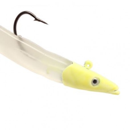 5pcs Lead Head Single Hook Bait Soft Fishing Lure (TRANSPARENT)