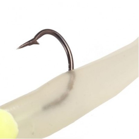 5pcs Lead Head Single Hook Bait Soft Fishing Lure (TRANSPARENT)