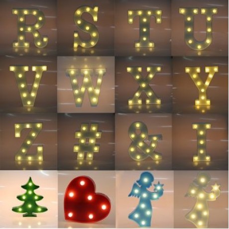 Creative 3D Marquee Letter Symbol LED Night Light (GREEN)