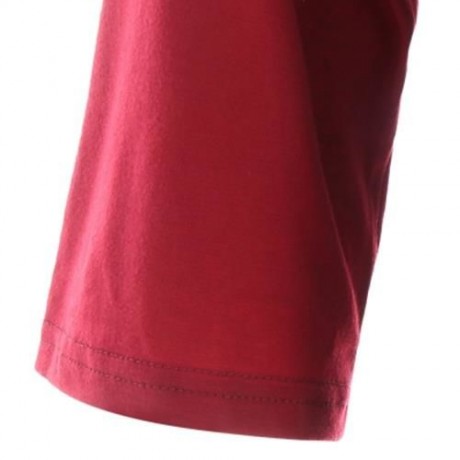 PLUS SIZE RAGLAN SLEEVE HAPPY BASEBALL T-SHIRT (CLARET)