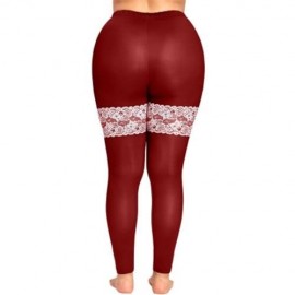 PLUS SIZE MONOCHROME LEGGINGS (RED)