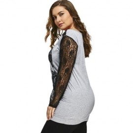 HALLOWEEN PLUS SIZE LACE SKULL LONGLINE SWEATSHIRT (BLACK AND GREY)