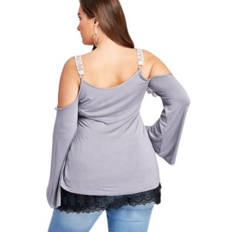 PLUS SIZE TIERED SHEER LACE EXTENDER SKIRT (BLACK)
