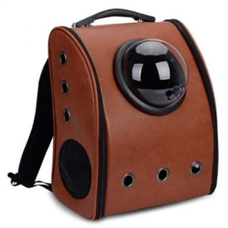 BREATHABLE GROMMET SPACE CAPSULE BACKPACK (BROWN)