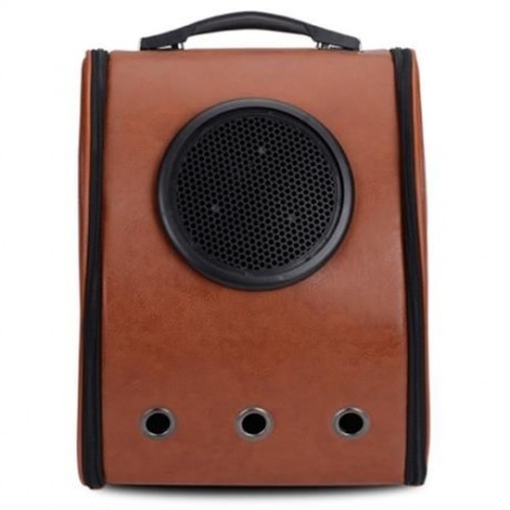 BREATHABLE GROMMET SPACE CAPSULE BACKPACK (BROWN)