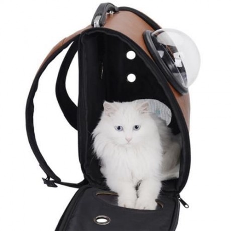 BREATHABLE GROMMET SPACE CAPSULE BACKPACK (BROWN)