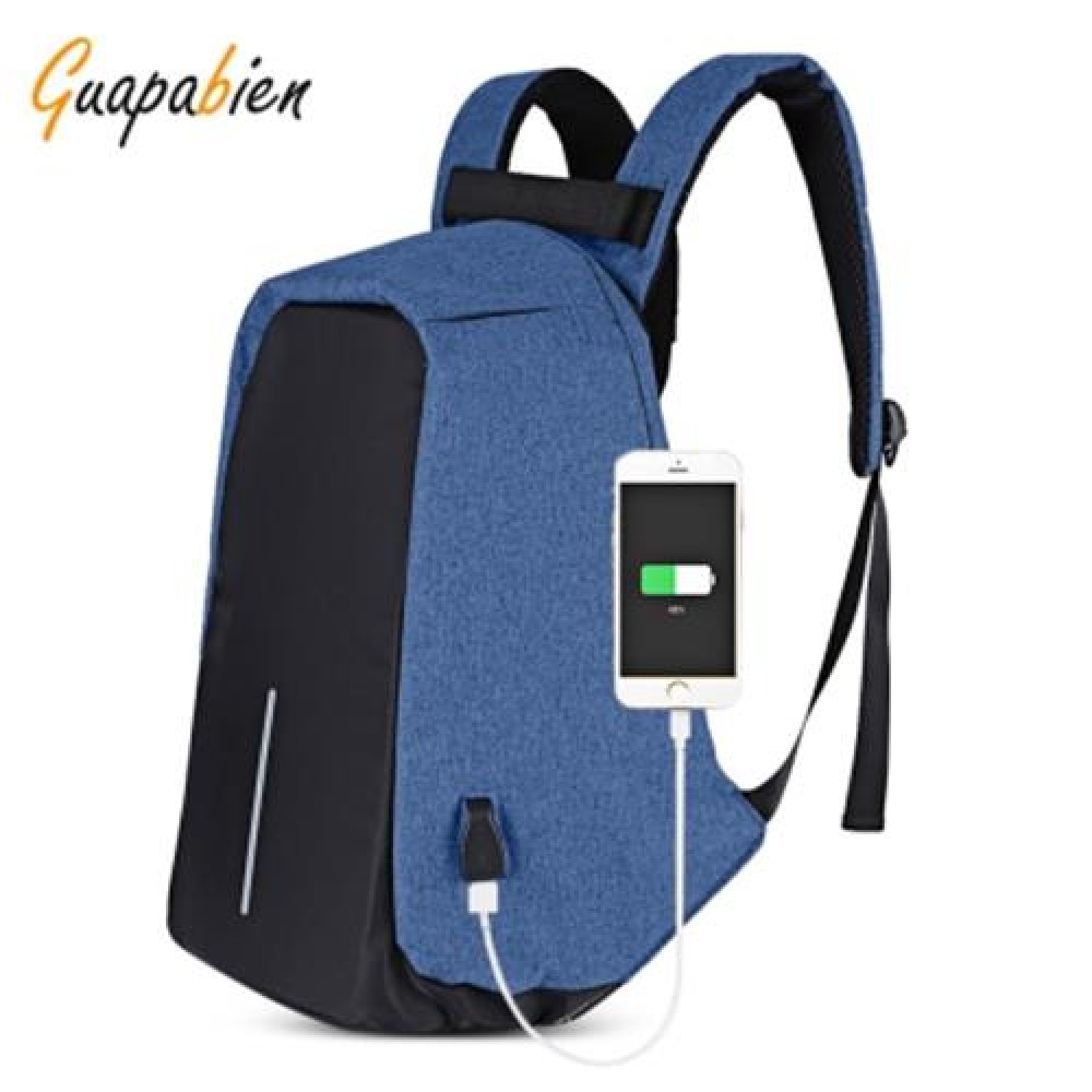 GUAPABIEN MULTIFUNCTION TRAVEL USB PORT BACKPACK FOR MEN (BLUE)