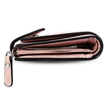 BAELLERRY WOMEN LONG WALLET PU LEATHER CLUTCH CARD HOLDER (LIGHT PINK)