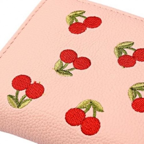 GUAPABIEN WOMEN ZIPPER PU LEATHER PURSE WALLET CARD HOLDER (DEEP PINK)