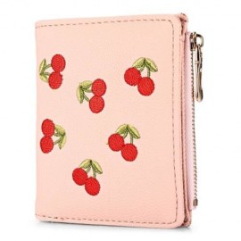 GUAPABIEN WOMEN ZIPPER PU LEATHER PURSE WALLET CARD HOLDER (DEEP PINK)