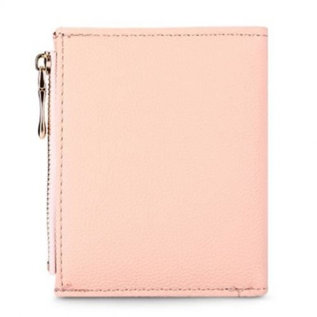 GUAPABIEN WOMEN ZIPPER PU LEATHER PURSE WALLET CARD HOLDER (DEEP PINK)
