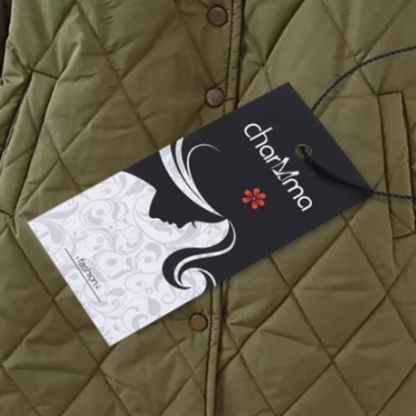 TRENDY ROUND COLLAR LONG SLEEVE POCKET WOMEN COAT (BLACK)