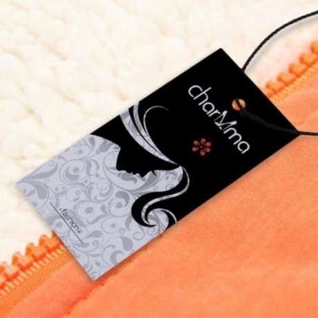 STYLISH HOODED LONG SLEEVE FLEECE PARKA WOMEN COAT (ORANGE)