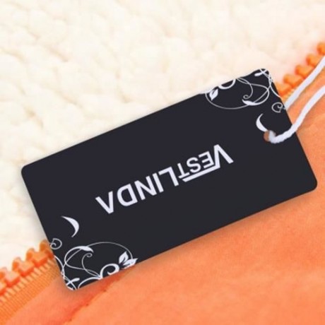 STYLISH HOODED LONG SLEEVE FLEECE PARKA WOMEN COAT (ORANGE)