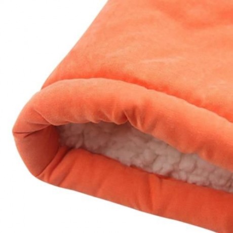 STYLISH HOODED LONG SLEEVE FLEECE PARKA WOMEN COAT (ORANGE)