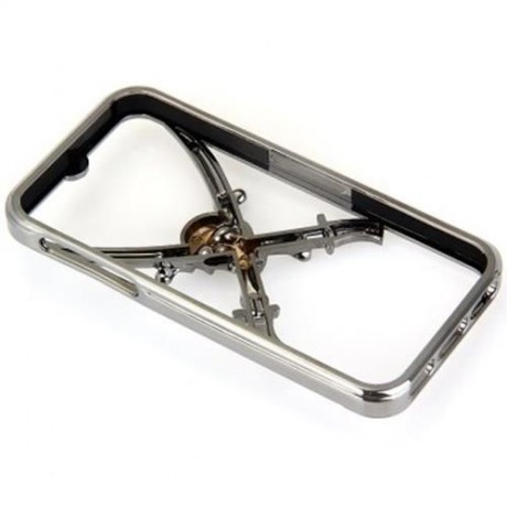 VICTORY 3D SKULL METAL BUMPER FRAME CASE WITH SAFEGUARD FILMS FOR APPLE IPHONE 5S 5 (TUNGS