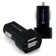GEEKROVER DUAL USB OUTPUT MINI CAR CHARGER ADAPTER FOR IPHONE IPAD IPOD SMARTPHONES TABLET