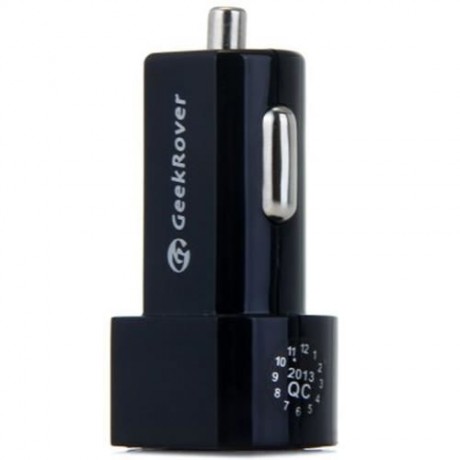 GEEKROVER DUAL USB OUTPUT MINI CAR CHARGER ADAPTER FOR IPHONE IPAD IPOD SMARTPHONES TABLET