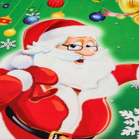 CREW NECK CHRISTMAS SANTA BELL PRINT PULLOVER SWEATSHIRT (COLORMIX)