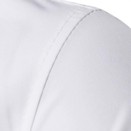 STAND COLLAR OBLIQUE PLACKET LONG SLEEVE SHIRT (RED)