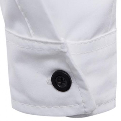 STAND COLLAR OBLIQUE PLACKET LONG SLEEVE SHIRT (RED)