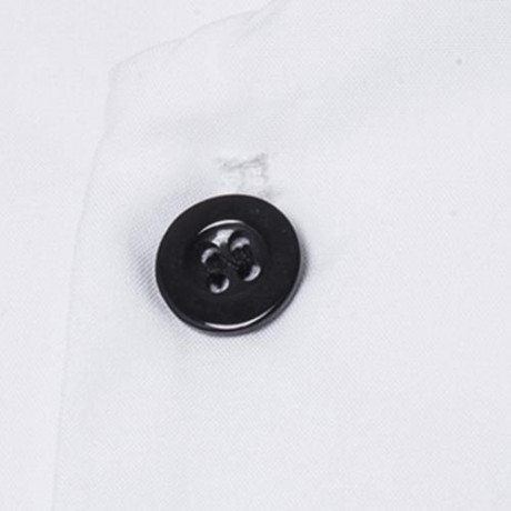 STAND COLLAR OBLIQUE PLACKET LONG SLEEVE SHIRT (WHITE)