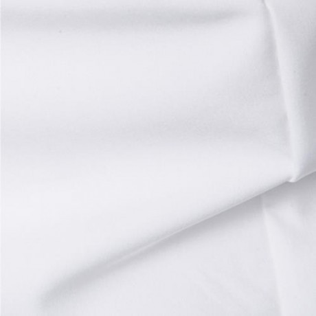 STAND COLLAR OBLIQUE PLACKET LONG SLEEVE SHIRT (WHITE)