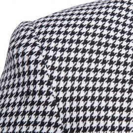 FLAP POCKETS HOUNDSTOOTH CASUAL BLAZER (BLACK WHITE)