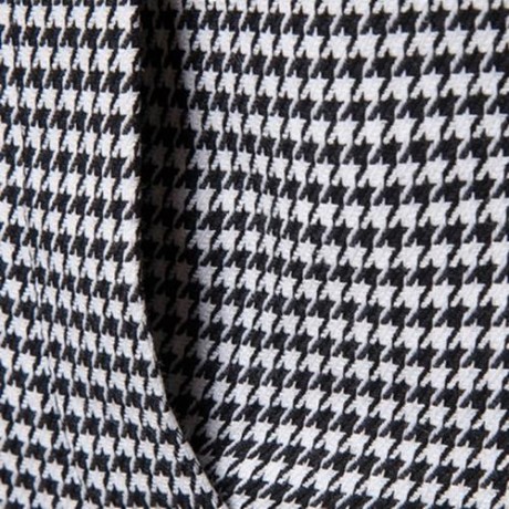 FLAP POCKETS HOUNDSTOOTH CASUAL BLAZER (BLACK WHITE)