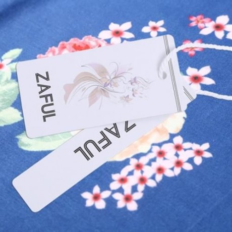 TRENDY ELASTIC WAIST FLORAL PRINT WOMEN PANTS (LIGHT BLUE)