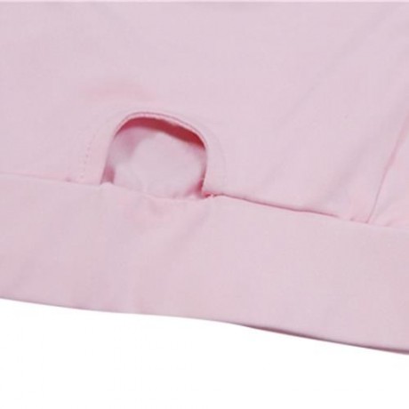FEMALE YOGA SUIT SHORT HOLLOW OUT CAMISOLE LONG LEGGINGS (PINK)
