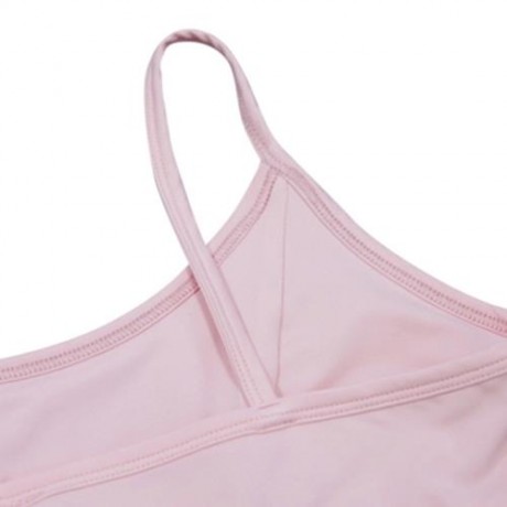 FEMALE YOGA SUIT SHORT HOLLOW OUT CAMISOLE LONG LEGGINGS (PINK)