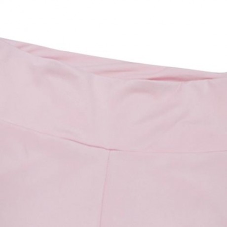 FEMALE YOGA SUIT SHORT HOLLOW OUT CAMISOLE LONG LEGGINGS (PINK)