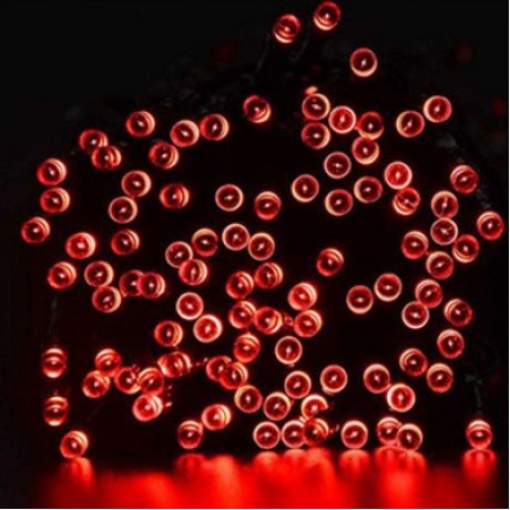 Solar Powered 12M 100 LEDs Light Strip (RED)