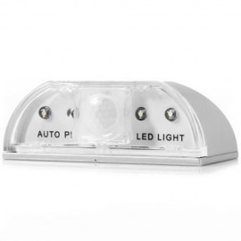 L0403 SLEEK IR MOTION SENSOR AUTO PIR 4 LEDS LIGHT (SILVER)