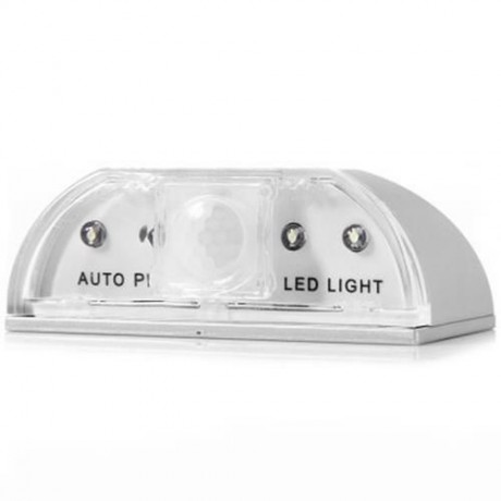 L0403 SLEEK IR MOTION SENSOR AUTO PIR 4 LEDS LIGHT (SILVER)