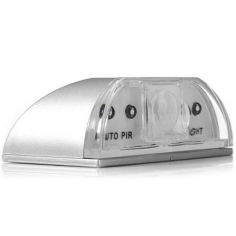 L0403 SLEEK IR MOTION SENSOR AUTO PIR 4 LEDS LIGHT (SILVER)