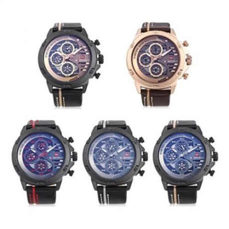 NAVIFORCE 9110 MALE QUARTZ WATCH (BLACK)